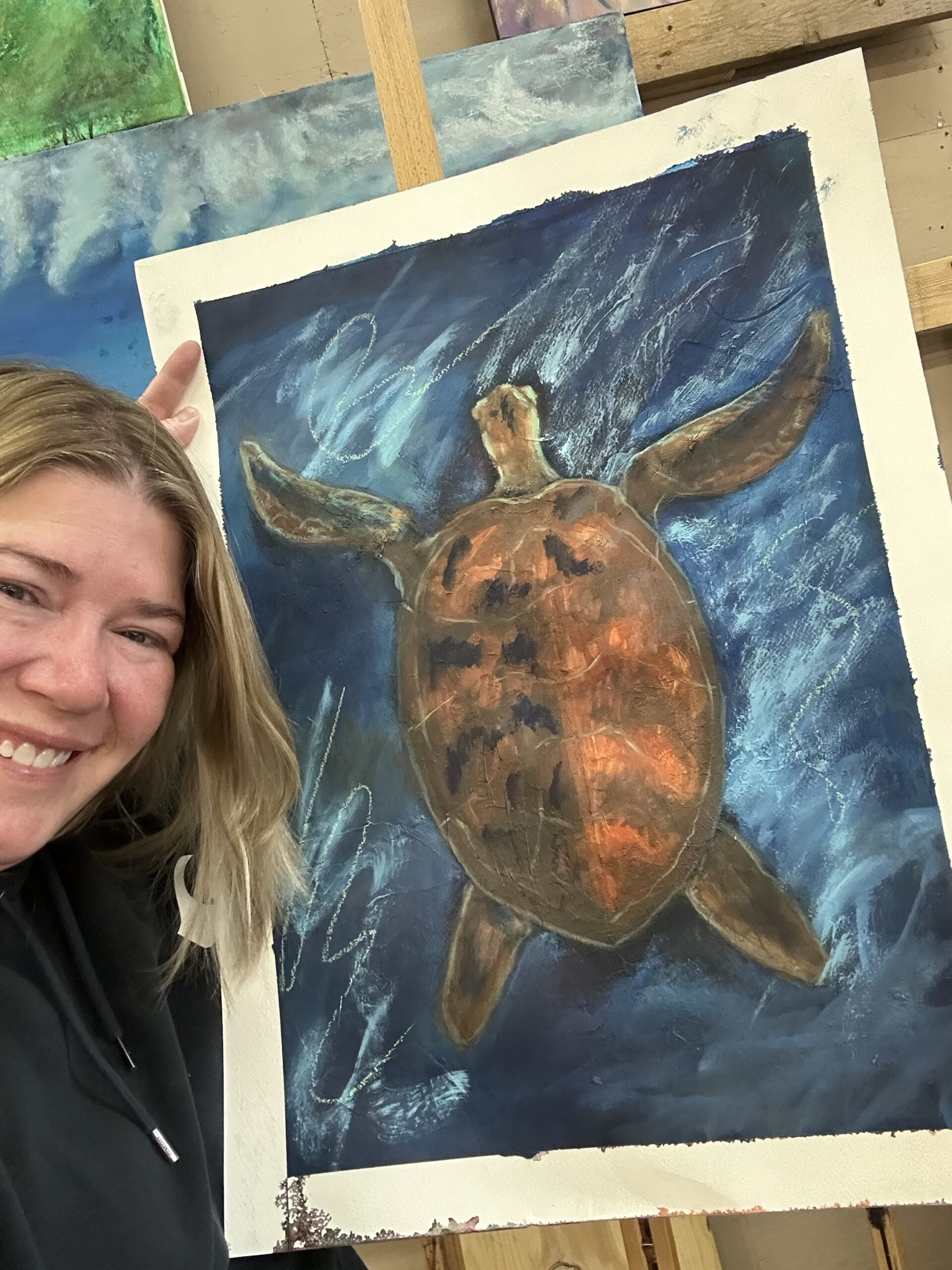 “Between Holding & Letting Go” Original Fine Artwork by Pamela Buttazzoni Copy - Image 5