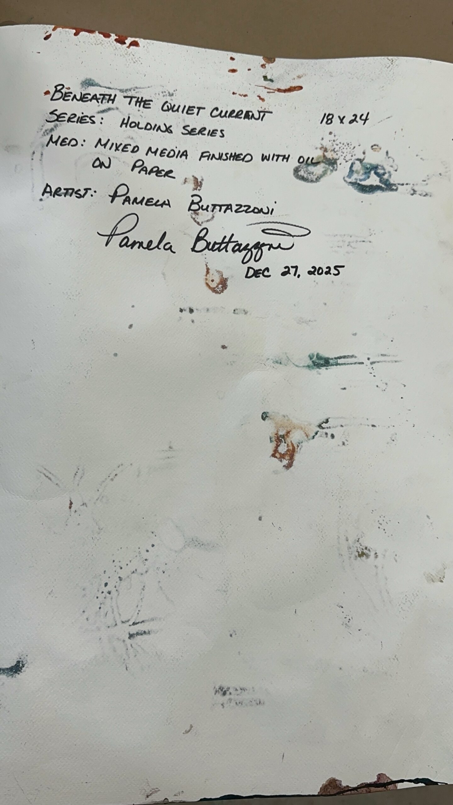 “Beneath the Quiet Current” Original Fine Artwork by Pamela Buttazzoni - Image 4