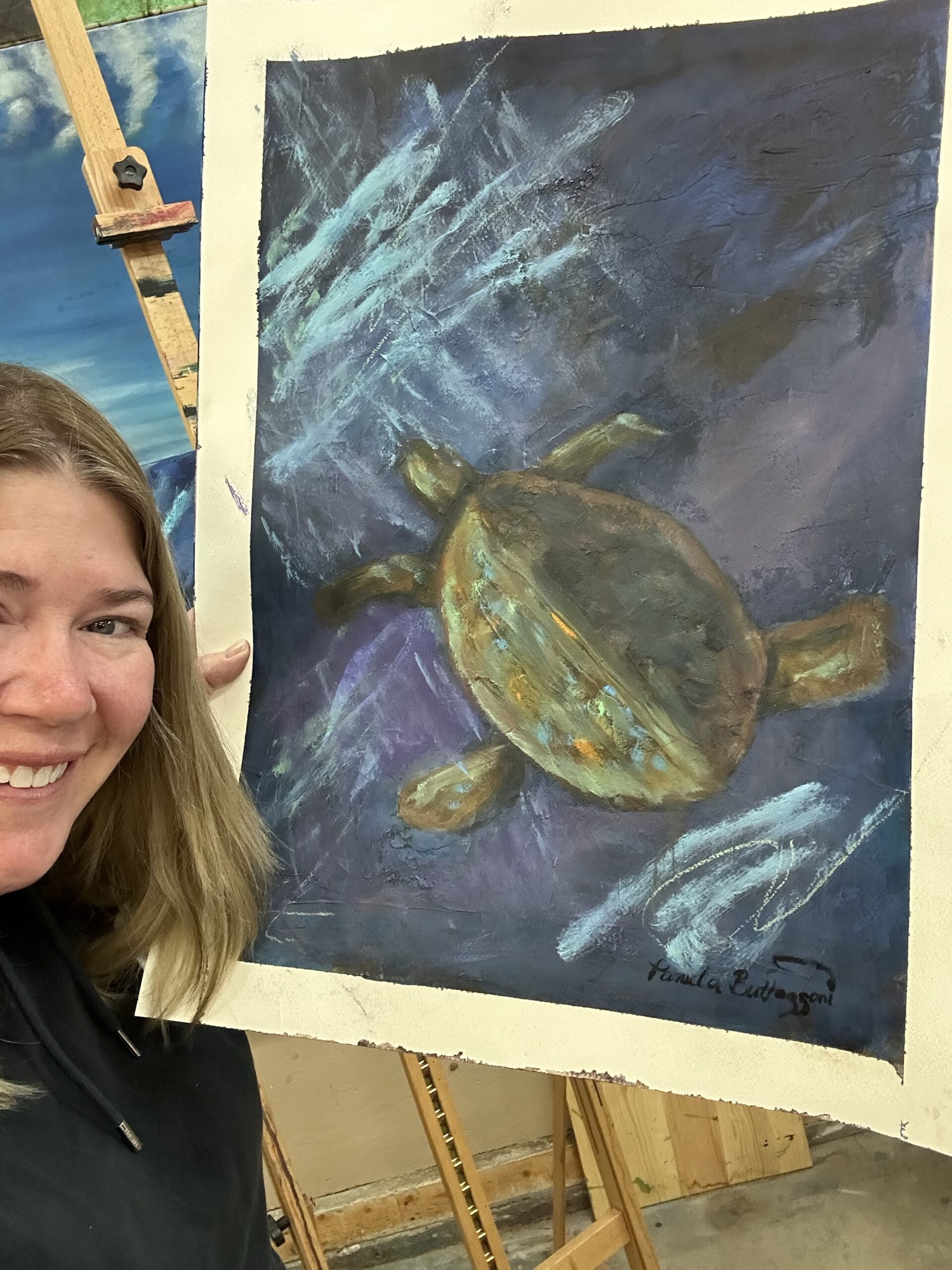 “Beneath the Quiet Current” Original Fine Artwork by Pamela Buttazzoni - Image 3