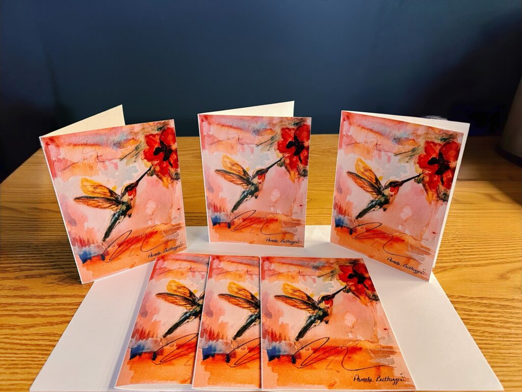 Suspended Between Petals Fine Art Greeting Cards by Pamela Buttazzoni