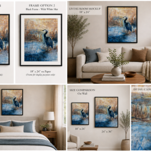 Marshlight in Blue - Original Fine Art by Pamela Buttazzoni - Image 2